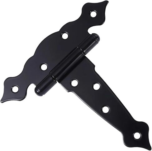 2Pcs Black Heavy Duty T Hinge Gate Hinges for Shed Yard Door Fence Hardware Metal in Kuwait