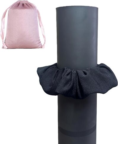 EcoVerve Yoga Mat Scrunchie - حزام سجادة اليوغا العصري، نسيج مرن متين، يناسب جميع سجادات اليوغا والتمرين القياسية (السجادة غير متضمنة) تتضمن الحقيبة المخملية in Kuwait