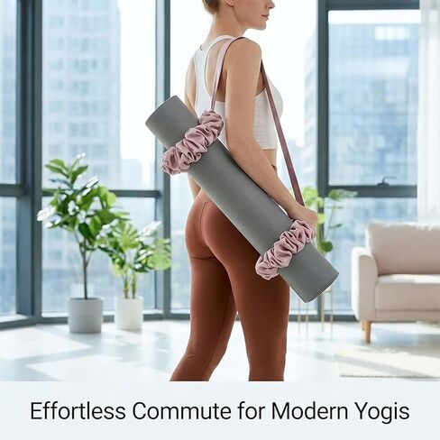 2PCS Yoga Mat Scrunchie,Yoga Mat Strap Band,Yoga Scrunchie For Mat,Durable Stretchable Stylish Yoga Mat Strap (Mat Not Included),Soft Fabric Fits All Slim Mats in Kuwait