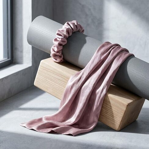 2PCS Yoga Mat Scrunchie,Yoga Mat Strap Band,Yoga Scrunchie For Mat,Durable Stretchable Stylish Yoga Mat Strap (Mat Not Included),Soft Fabric Fits All Slim Mats in Kuwait