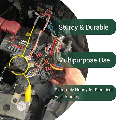24 in 1 Heavy Duty Electrical Back Probe Kit | 4 PCS Extended Back Probe Wires | 20 PCS Alligator Clip to Back Probe Needle in Kuwait
