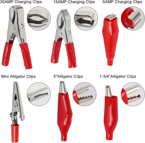 UMLIFE 60PCS Alligator Clip Assortment,Metal Alligator Clips Electrical Test Clamps Electrical Battery Clamp Connector Alligator Connector Electrical Assortment Charging Clip for Electric Testing in Saudi Arabia
