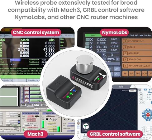 جهاز التوجيه CNC اللاسلكي Z-Axis Probe Tool Setter 3-Pin DC 5–24V، مفتوح عادة (NO)، لآلات نقش جهاز التوجيه CNC، متوافق مع GRBL، Mach3 وأنظمة CNC الأخرى in Kuwait