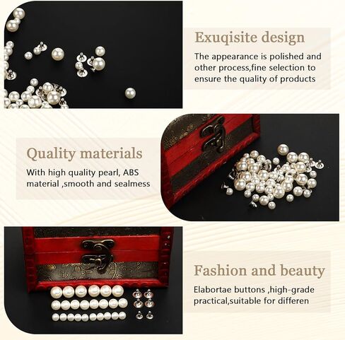 400 Pearls for Clothing Decoration Mix Size Include 200 Rivets for Fabric and 200 Faux Pearls Jean Decor Leather Hat Shoe Clothes Bag Skirt Bridal Veil DIY Accessories, Tool Fix(6mm, 8mm, 10mm) in Kuwait