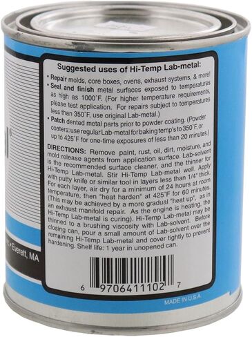 Alvin 24 oz Lab Metal Repair and Patching Compound Withstands Temps Up to 1000F in Kuwait