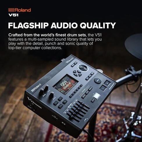 Roland V51 V-Drums Sound Module | Intuitive Interface Designed for V-Drums 5 Series | Advanced Sound Engine | Onboard Sound Library | Expanded Hands On Controls | Enhanced Connectivity Options in Saudi Arabia