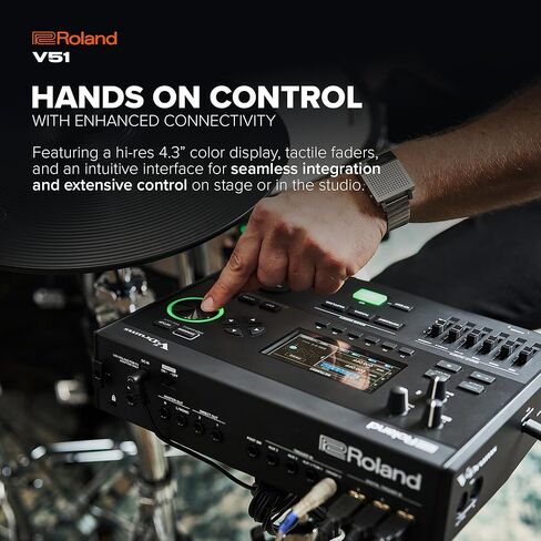Roland V51 V-Drums Sound Module | Intuitive Interface Designed for V-Drums 5 Series | Advanced Sound Engine | Onboard Sound Library | Expanded Hands On Controls | Enhanced Connectivity Options in Saudi Arabia