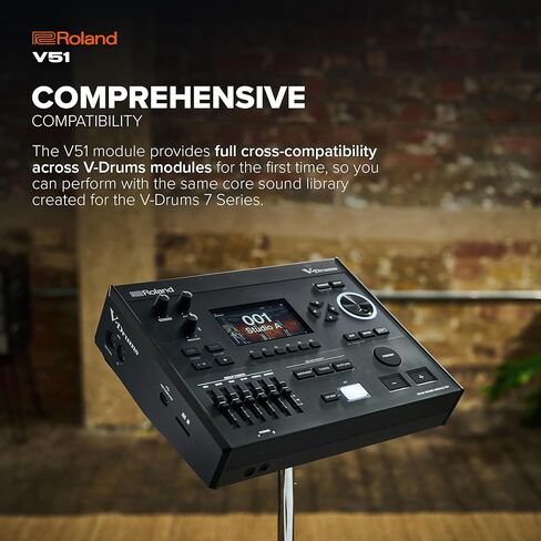 Roland V51 V-Drums Sound Module | Intuitive Interface Designed for V-Drums 5 Series | Advanced Sound Engine | Onboard Sound Library | Expanded Hands On Controls | Enhanced Connectivity Options in Saudi Arabia