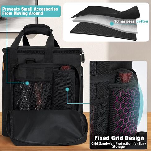 Carrying Bag Travel Case Compatible with Bose S1 Pro/Bose S1 Pro+ Portable Bluetooth Speaker Cover, Storage Case with Shoulder Strap&Accessory Pocket for Microphone,Charger,Cable,Accessories in Kuwait