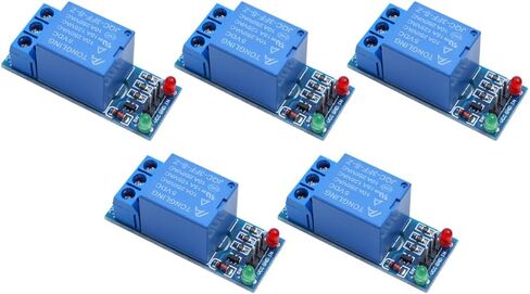 Teyleten Robot 1 Channel Relay Module 5V DC with Optocoupler Isolation Support AVR/51/PIC Microcontroller 5pcs in Kuwait