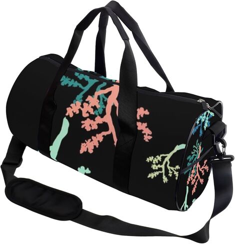 Coral Branch Stain-Resistant Workout Bag For Men Women Oxford Tote Bags Adjustable Shoulder Strap, Convertible Carry Backpack Vintage Duffle Bag For Weekend Football Gym Gear Women in Kuwait
