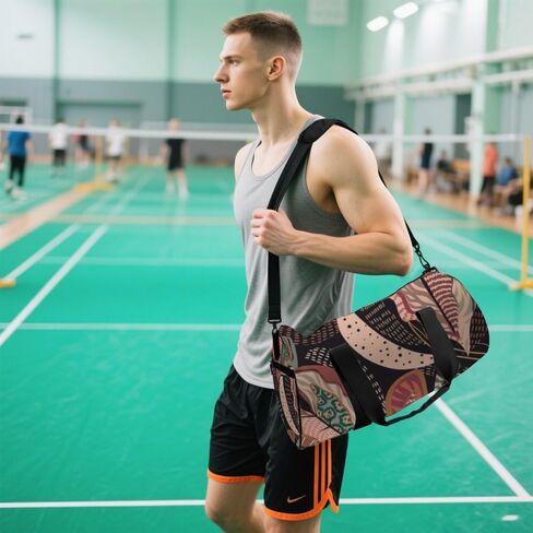 Boho Botanical Foldable Workout Bag For Men Women Oxford Tote Bags Adjustable Shoulder Strap, Convertible Carry Backpack Cute Duffel Bag For Jiu Jitsu Beach Gym Accessories Men in Kuwait