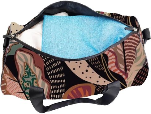 Boho Botanical Foldable Workout Bag For Men Women Oxford Tote Bags Adjustable Shoulder Strap, Convertible Carry Backpack Cute Duffel Bag For Jiu Jitsu Beach Gym Accessories Men in Kuwait