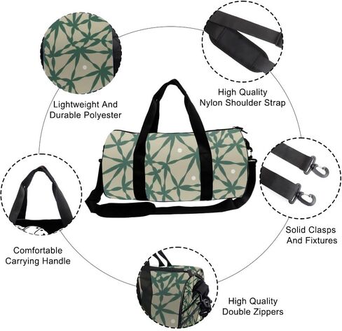 Minimalist Line Plant Stain-Resistant Womens Gym Bag Oxford Tote Bags Adjustable Shoulder Strap, Convertible Carry Backpack Cute Gym Bag For Overnight Boxing Stuff For Men in Kuwait