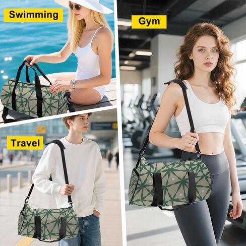 Minimalist Line Plant Stain-Resistant Womens Gym Bag Oxford Tote Bags Adjustable Shoulder Strap, Convertible Carry Backpack Cute Gym Bag For Overnight Boxing Stuff For Men in Kuwait