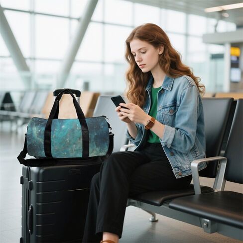 Clustered Star Formation Stain-Resistant Womens Bag Oxford Tote Bags Adjustable Shoulder Strap, Convertible Carry Backpack Girly Gym Bag For Overnight Hiking Gym Backpack For Women in Kuwait