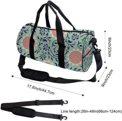 Delicate Vine Packable Gym Bag For Men Oxford Tote Bags Adjustable Shoulder Strap, Convertible Carry Backpack Cute Duffle Bag For Travel Cheer Travel Gym Essentials Women in Kuwait