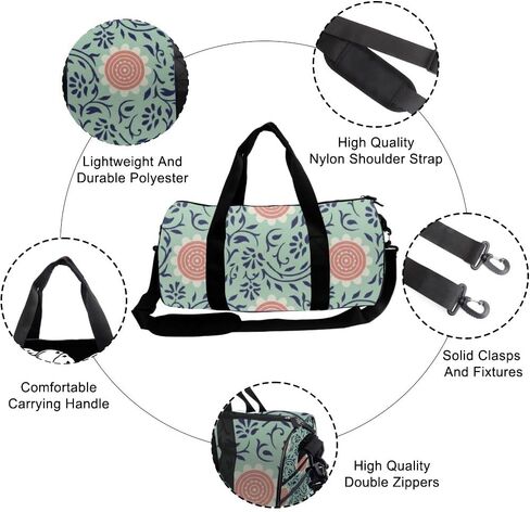 Delicate Vine Packable Gym Bag For Men Oxford Tote Bags Adjustable Shoulder Strap, Convertible Carry Backpack Cute Duffle Bag For Travel Cheer Travel Gym Essentials Women in Kuwait
