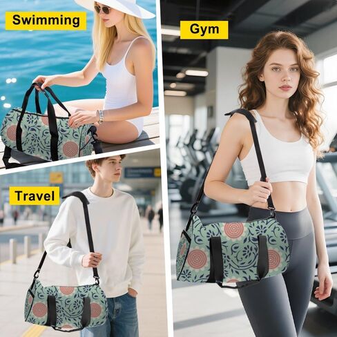 Delicate Vine Packable Gym Bag For Men Oxford Tote Bags Adjustable Shoulder Strap, Convertible Carry Backpack Cute Duffle Bag For Travel Cheer Travel Gym Essentials Women in Kuwait
