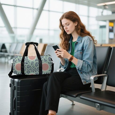 Delicate Vine Packable Gym Bag For Men Oxford Tote Bags Adjustable Shoulder Strap, Convertible Carry Backpack Cute Duffle Bag For Travel Cheer Travel Gym Essentials Women in Kuwait