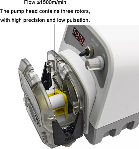 High Flow Peristaltic Pump, Liquid Dosing Pump 1500ml/min, 0.1-400 RPM Intelligent Variable Speed, Stepper Motor, 3 Rotors, 7.9mm X 11.1mm (IDxOD) in Kuwait