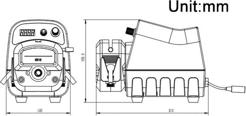 High Flow Peristaltic Pump, Liquid Dosing Pump 1500ml/min, 0.1-400 RPM Intelligent Variable Speed, Stepper Motor, 3 Rotors, 7.9mm X 11.1mm (IDxOD) in Kuwait