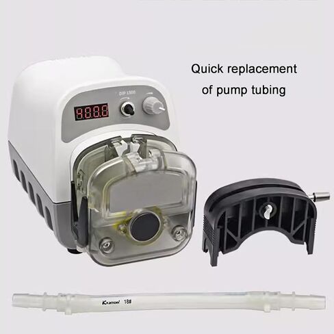 High Flow Peristaltic Pump, Liquid Dosing Pump 1500ml/min, 0.1-400 RPM Intelligent Variable Speed, Stepper Motor, 3 Rotors, 7.9mm X 11.1mm (IDxOD) in Kuwait