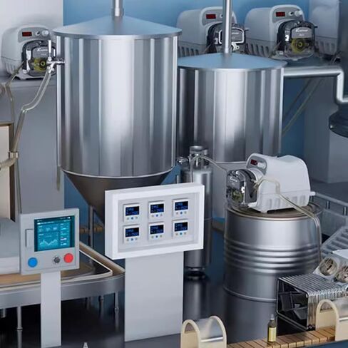 High Flow Peristaltic Pump, Liquid Dosing Pump 1500ml/min, 0.1-400 RPM Intelligent Variable Speed, Stepper Motor, 3 Rotors, 7.9mm X 11.1mm (IDxOD) in Kuwait