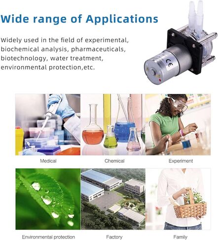 Dioche GROTHEN 12V Peristaltic Pump with Silicone Tubing - High-Performance Self-Priming Vacuum Pump for DIY Lab and Aquarium Applications in Kuwait