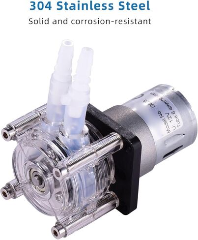 Dioche GROTHEN 12V Peristaltic Pump with Silicone Tubing - High-Performance Self-Priming Vacuum Pump for DIY Lab and Aquarium Applications in Kuwait