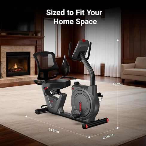 دراجة تمرين هارسون لكبار السن، دراجة مغناطيسية هادئة للاستخدام المنزلي، مقعد مريح، إطار سهل الارتداء، متوافق مع التطبيق in Kuwait