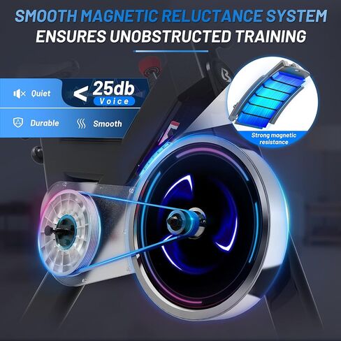 Indoor Exercise Bike, Stationary Bike for Home Cardio with Comfortable Seat Cushion, Adjustable Seat Handle, iPad Holder & 350 lbs Weight Capacity in Kuwait