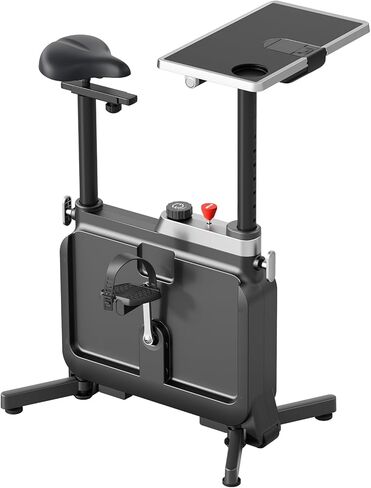 KINGSMITH Exercise Bike with Desk, Adjustable Resistance, All-in-one Under Desk Bike, Stationary Bike Indoor Workstation 264 LBS Heavy Duty in Saudi Arabia