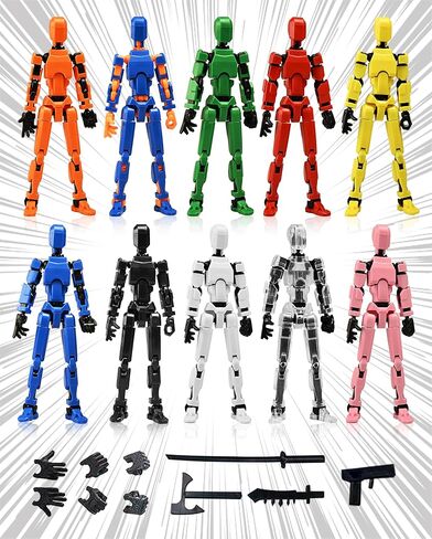 【التجميع مطلوب 】【 ترقية درع الكتف】 10pcs شخصيات محظوظة 13 ، شخصيات تيتان 13 ، شخصيات ، متحركة متعددة المفصلات ， مع 3 أشكال يدوية ، 4 أسلحة (10pcs) in Kuwait