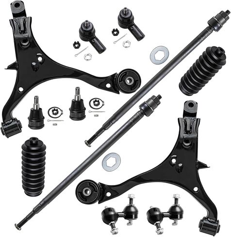 Detroit Axle - 4WD Front End Kit for Chevy Blazer S10 GMC Jimmy Sonoma Isuzu Hombre Oldsmobile Bravada, Upper Control Arms Lower Ball Joints Sway Bars Tie Rods Adjusting Sleeves Idler Arm Replacement in Kuwait