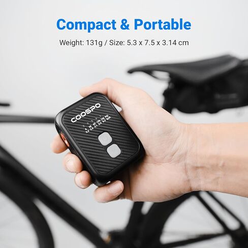 CooSpo Mini Electric Bike Pump, Max 120 PSI, Multiple Presets Available, Auto Shut-Off Air Pump with Presta/Schrader Valves for All Bicycles, Ball, Car Accessories in Kuwait