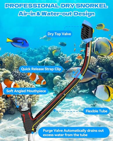 Aegend Snorkeling Gear for Kids Youth - Anti-Fog Diving Mask, Adjustable Fins & Dry Snorkel, Full Snorkel Kit for Snorkeling, Diving, Scuba Diving & Swimming in Saudi Arabia