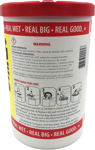 مناديل مبللة كبيرة - 6 مناديل مبللة ذات رأس ميول، عدد 72 مزيل للزيوت والشحوم/الأوساخ in Kuwait