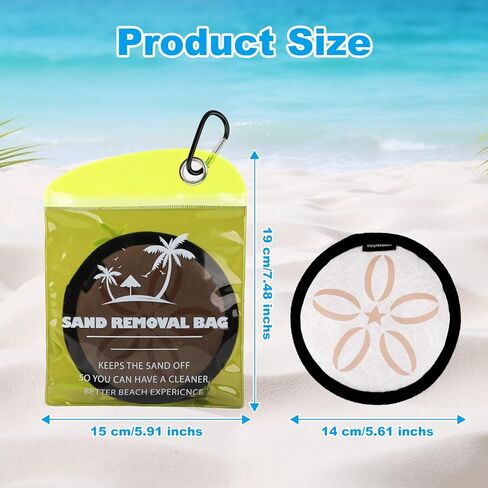 حقيبة إزالة رمل الشاطئ، ممحاة رمل قابلة لإعادة الاستخدام بدون ماء للسفر على الشاطئ in Kuwait