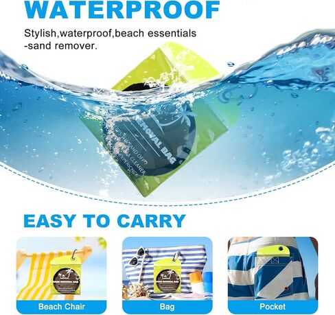 حقيبة إزالة رمل الشاطئ، ممحاة رمل قابلة لإعادة الاستخدام بدون ماء للسفر على الشاطئ in Kuwait