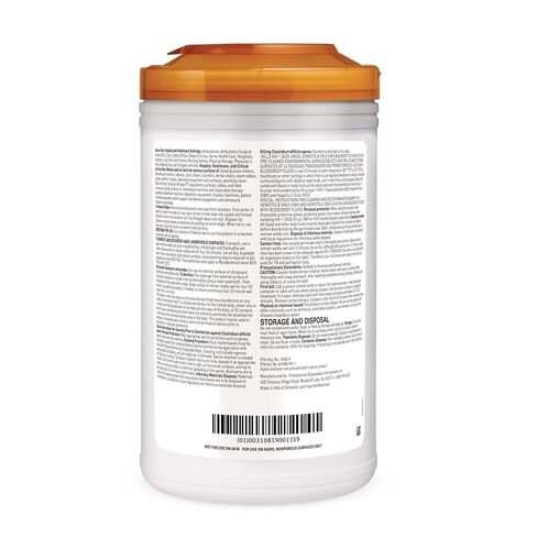 PDI Healthcare P25784 Sani-Cloth Bleach مبيد للجراثيم مناديل للاستعمال مرة واحدة، كبير جدًا، مقاس 7-1/2 بوصة × 15 بوصة، عبوة من 65 قطعة in Saudi Arabia