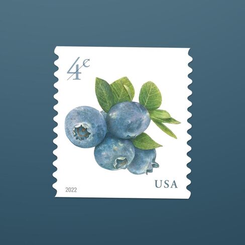 Blueberries 2022 4-Cent (Sheet of 20) Four-Cent Denominated Mail-use Additional Postage Stamps in Kuwait