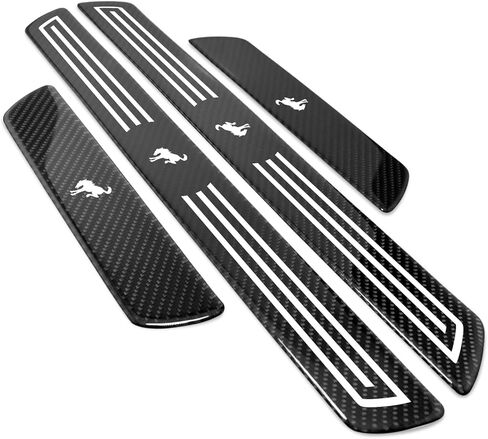 بالنسبة إلى Ford New Bronco Logo Real Carbon Carbon 4 PCS Universal Door STEP STEP PROTERTOR PROTERS in Kuwait