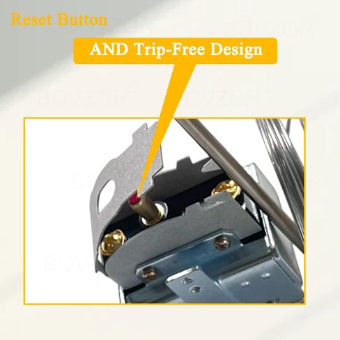 PP10084 High Limit Thermostat Switch Replacement for Pitco Fryer 4CH4002-R, 450°F/230°C Safety Switch with Manual Reset, 1/4" MPT Thread, Compatible with VF35 MGII SG14 45C+ 18S 18 E500D in Kuwait