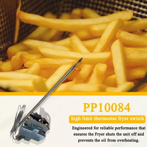 PP10084 High Limit Thermostat Switch Replacement for Pitco Fryer 4CH4002-R, 450°F/230°C Safety Switch with Manual Reset, 1/4" MPT Thread, Compatible with VF35 MGII SG14 45C+ 18S 18 E500D in Kuwait