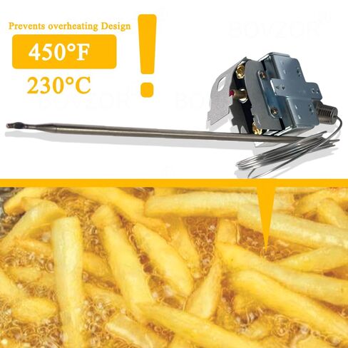 PP10084 High Limit Thermostat Switch Replacement for Pitco Fryer 4CH4002-R, 450°F/230°C Safety Switch with Manual Reset, 1/4" MPT Thread, Compatible with VF35 MGII SG14 45C+ 18S 18 E500D in Kuwait