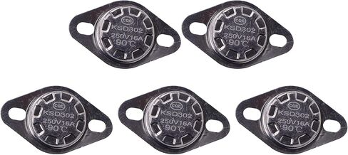 Meter Star Thermostat Temperature Control Switch KSD301 10A Normally Open, 150℃/302℉ Temperature Controller Adjust Snap Disc Temperature Switch Pack of 5pcs in Saudi Arabia