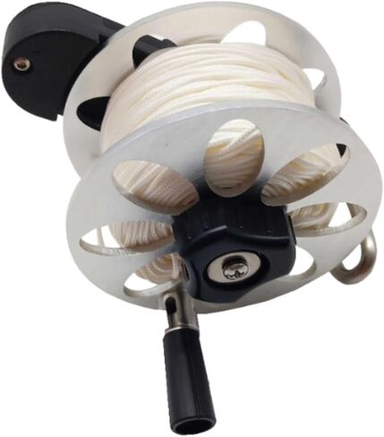 Scuba Diving Reel Underwater Spool with High Visibility White Line Aluminum Alloy Lightweight Design for Easy Carry Suitable for Wreck D, 50M Line in Kuwait