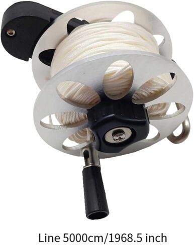 Scuba Diving Reel Underwater Spool with High Visibility White Line Aluminum Alloy Lightweight Design for Easy Carry Suitable for Wreck D, 50M Line in Saudi Arabia