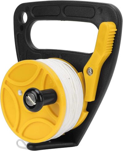 Dive Rope Reel with Durable Nylon Line for Cave Exile Diving, Smooth Controller for Water Sports, Lightweight PC Material, 150.9yd Line Length in Saudi Arabia